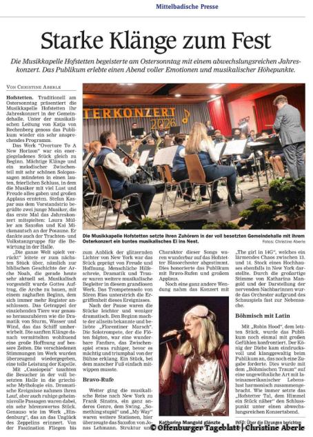 Osterkonzert am 5. April 2026